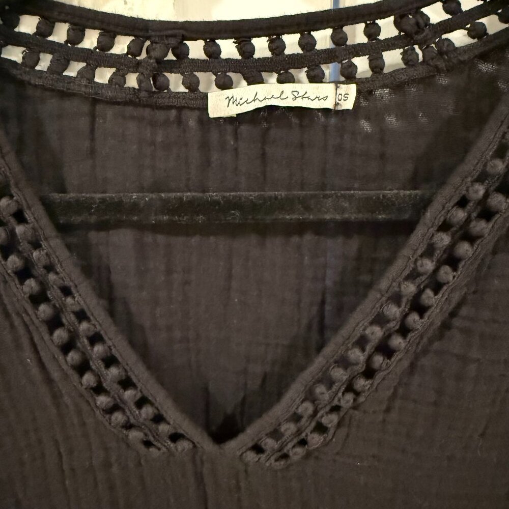 Michael Stars Black Tassel Coverup